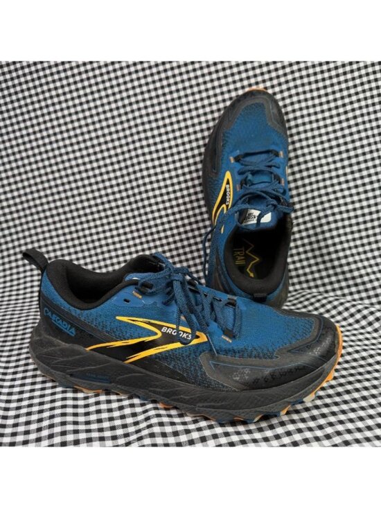 Brooks Cascadia 18 Men 9.5 Blue Yellow Trail Running Shoes Gorpcore Outdoors main image 6